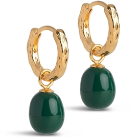 Enamel Copenhagen Significant Øreringe - Petrol Green hos parfumerihamoghende.dk 